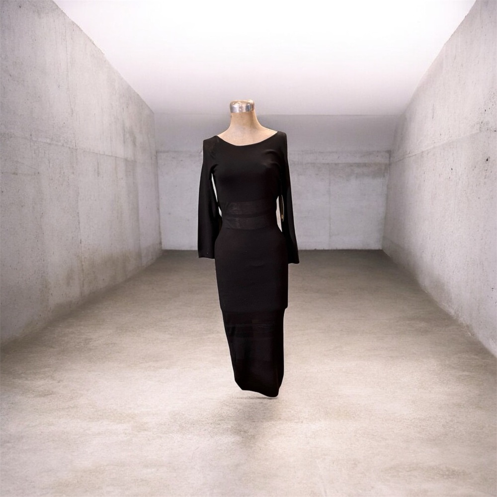 Chic Black Long Sleeve Dress